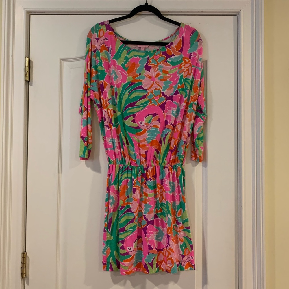 Lilly Pulitzer 3/4 sleeve t-shirt dress, size Small